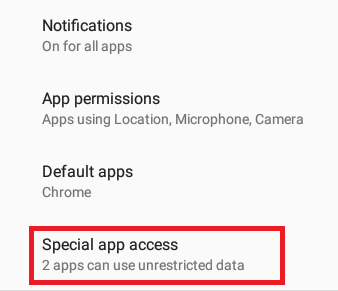 Special App Access