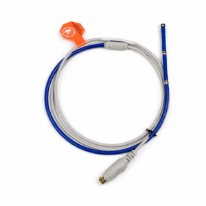Blue: Esophageal probe with 4 mm diameter electrodes for kittens and exotics (Part PET4)