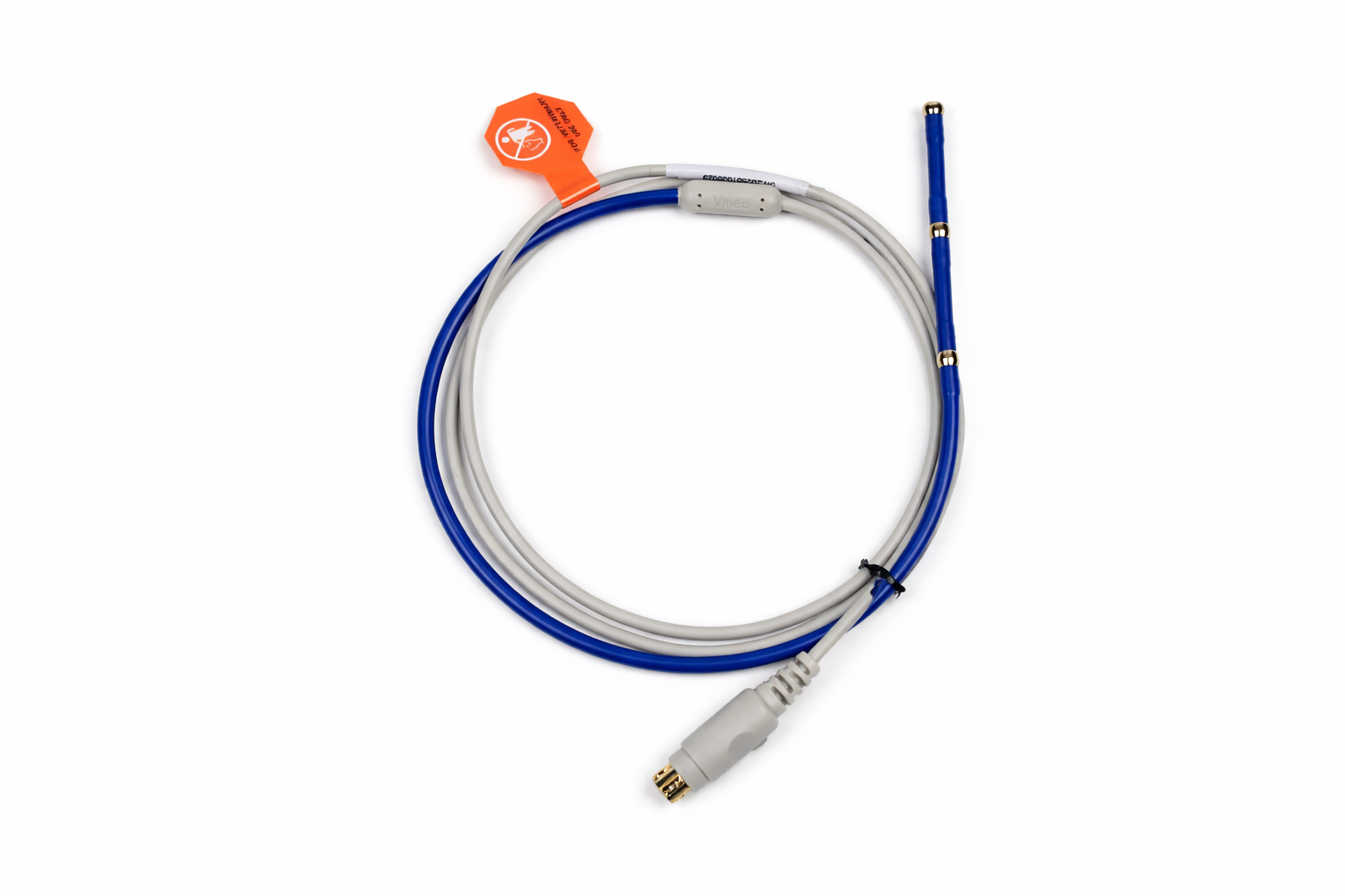 Blue: Esophageal probe with 4 mm diameter electrodes for kittens and exotics (Part PET4)