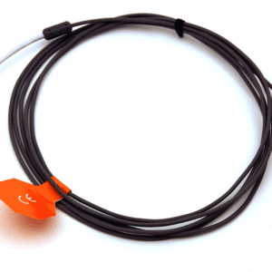 Rectal temperature probe with stiffener for easy insertion, 8′ with 6″ attachment straps (Part TR1B)